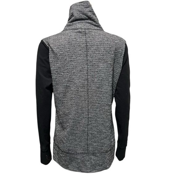 Lululemon Athletica Daily Yoga Black/Gray Coco Pique Jacket Size 8 - Picture 4 of 11